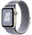 Apple Watch SE // 44мм GPS // Корпус из алюминия цвета «сияющая звезда», спортивный браслет Nike цвета «Серый/синий» (2024)