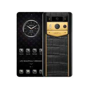 Телефон Vertu METAVERTU 2 Premium Gold Edition, Black Ceramic, Crocodile Leather (Obsidian Black/Черный обсидиан)