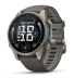 Мультиспортивные часы Garmin Fenix 9 (43mm), титановый корпус, серый силиконовый ремешок  (Pebble Gray)