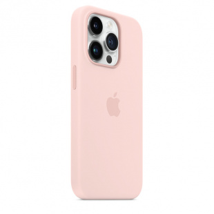 Силиконовый чехол MagSafe для iPhone 14 Pro Max, цвет Chalk Pink/Розовый мел