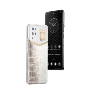 Телефон VERTU iVertu 5G, Rococo Himalaya Crocodile Skin, Happy Diamond 18K Gold