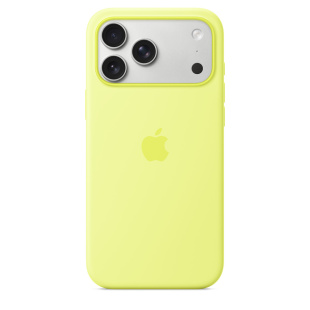 Силиконовый чехол MagSafe для iPhone 17 Pro Max (Neon Yellow)