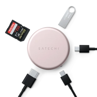 Многопортовый адаптер Satechi OntheGo 5-в-1 (Blush)