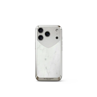 Чехол Golden Concept для iPhone 17 Pro Max, Magnetic Shield, Marble Edition - Bianca Carrara 