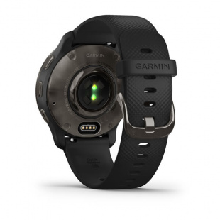 Умные часы Garmin Venu 2 Plus (43mm), серый корпус, черный силиконовый ремешок