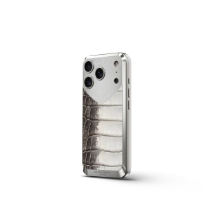 Чехол Golden Concept для iPhone 17 Pro Max, Magnetic Shield, Crocodile Edition - Himalaya