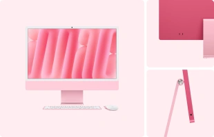 Apple iMac 24" Retina 4,5K // Чип Apple M6 10-Core CPU, 10-Core GPU // 16 ГБ, 256 ГБ, Розовый цвет (2026)