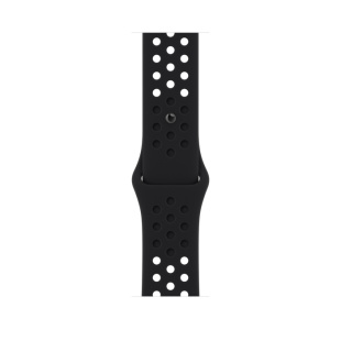 Apple Watch Series 8 // 45мм GPS // Корпус из алюминия цвета "сияющая звезда", спортивный ремешок Nike черного цвета