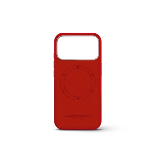 Чехол Golden Concept для iPhone 18 Pro Max, Vegan Leather (Red)