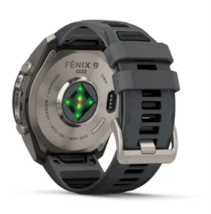 Мультиспортивные часы Garmin Fenix 9 Pro (51mm), титановый корпус, серый силиконовый ремешок (Graphite/Black)