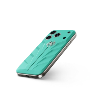 Чехол Golden Concept для iPhone 17 Pro Max, Magnetic Shield, Racing Sport Rubber, Aero Mint