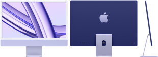 Apple iMac 24" (MQRV3) Retina 4,5K // Чип Apple M3 8-Core CPU, 10-Core GPU // 8 ГБ, 256 ГБ, Фиолетовый цвет (2023)