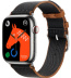 Apple Watch Series 9 Hermès // 45мм GPS+Cellular // Корпус из нержавеющей стали серебристого цвета, ремешок Twill Jump Single Tour цвета Noir/Gold