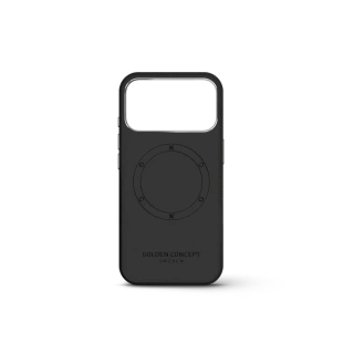 Чехол Golden Concept для iPhone 18 Pro, Vegan Leather (Black)