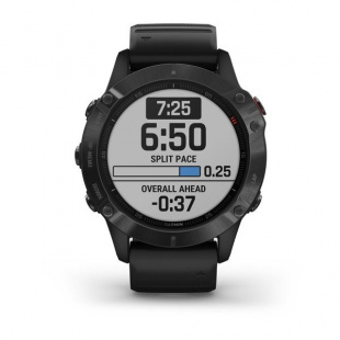 Мультиспортивные часы Garmin Fenix 6 Pro (47mm) черный стальной корпус, черный силиконовый ремешок