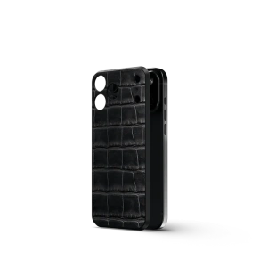 Магнитная накладка Golden Concept Magnetic Shield для iPhone 18 Pro Max, Croco Embossed (Black)