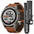 Купить Мультиспортивные часы Garmin Fenix 7 (47mm) Sapphire Solar, серый титановый корпус, коричневый кожаный ремешок