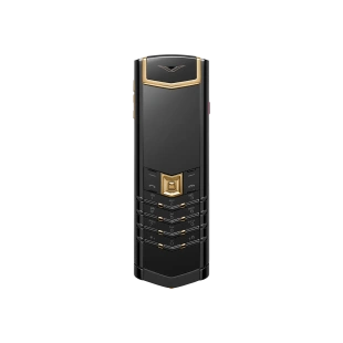 Телефон Vertu Signature+, Black steel, Calf Leather, Gold (Jade Black/Нефритовый черный)