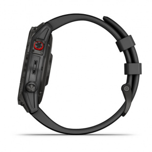 Умные часы Garmin Epix Gen 2 (47mm) Sapphire, черный титановый корпус с DLC-покрытием, черный силиконовый ремешок