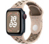 Apple Watch SE // 40мм GPS+Cellular // Корпус из алюминия цвета «тёмная ночь», спортивный ремешок Nike цвета «Пустынный камень» (2024)
