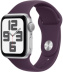 Apple Watch SE // 44мм GPS (Custom) // Корпус из алюминия серебристого цвета, спортивный ремешок цвета «сливовый» (2024)