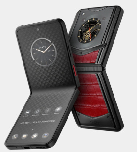 Телефон Vertu IRONFLIP Alligator Leather (Flame red/Огненно-красный)