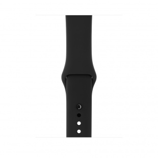 Apple Watch Series 3 // 38мм GPS // Корпус из алюминия цвета «серый космос», спортивный ремешок чёрного цвета (MQKV2)
