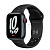 Apple Watch Series 7 // 41мм GPS + Cellular // Корпус из алюминия цвета «тёмная ночь», спортивный ремешок Nike цвета «антрацитовый/чёрный»