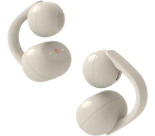 Наушники открытого типа Sony LinkBuds Clip Open, Серо-бежевый