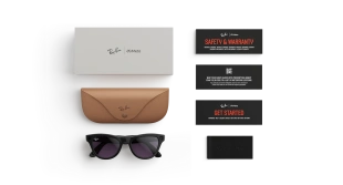 Умные очки Ray-Ban  Skyler (2-gen) (Черная глянцевая оправа, прозрачно-аметистовые фотохромные линзы)