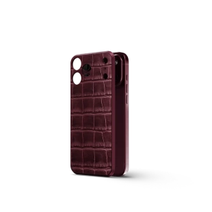 Магнитная накладка Golden Concept Magnetic Shield для iPhone 18 Pro Max, Croco Embossed (Burgundy)