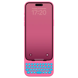 Чехол с QWERTY-клавиатурой Clicks Creator Keyboard для iPhone 15 (Miami Beach/Розовый)