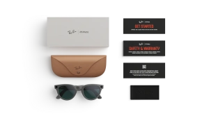 Умные очки Ray-Ban  Headliner (2-gen) (Серая глянцевая оправа, прозрачно-изумрудные фотохромные линзы)