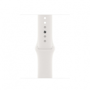 Apple Watch Series 6 // 40мм GPS // Корпус из алюминия серебристого цвета, спортивный ремешок белого цвета