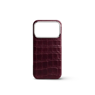 Чехол Golden Concept для iPhone 18 Pro Max, Alligator Edition (Burgundy)
