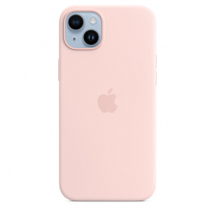 Силиконовый чехол MagSafe для iPhone 14 Plus, цвет Chalk Pink/Розовый мел