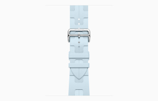 Apple Watch Series 10 Hermès // 42мм GPS+Cellular // Корпус из титана серебристого цвета, ремешок Kilim Single Tour цвета Bleu Acier