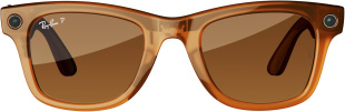 Умные очки Ray-Ban Stories Skyler (прозрачная карамельная глянцевая оправа, коричневые линзы)