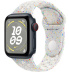 Apple Watch SE // 44мм GPS+Cellular // Корпус из алюминия цвета «тёмная ночь», спортивный ремешок Nike цвета «Чистая платина» (2024)