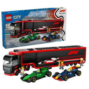 Конструктор Lego City Грузовик F1 с автомобилями RB20 и AMR24 F1 (60445)