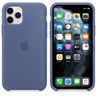 Силиконовый чехол для iPhone 11 Pro, цвет «синий лён», оригинальный Apple