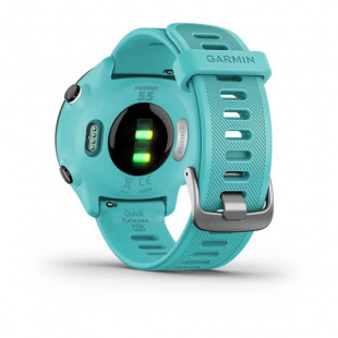 Беговые умные часы Garmin Forerunner 55 (42mm), корпус цвета "аква", силиконовый ремешок цвета "аква"