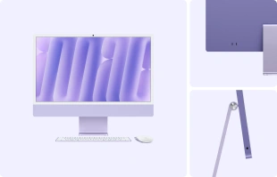 Apple iMac 24" Retina 4,5K // Чип Apple M6 12-Core CPU, 12-Core GPU // 16 ГБ, 256 ГБ // Standard glass // Фиолетовый цвет (2026)