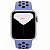 Купить Apple Watch Series 5 // 44мм GPS // Корпус из алюминия серебристого цвета, спортивный ремешок Nike цвета "синяя пастель/чёрный"
