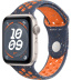 Apple Watch SE // 44мм GPS // Корпус из алюминия цвета «сияющая звезда», спортивный ремешок Nike цвета «Синее пламя» (2024)