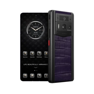 Телефон Vertu METAVERTU 2 Customized Edition, Black Ceramic, Crocodile Leather (Grape Purple/Виноградно-фиолетовый)