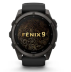 Мультиспортивные часы Garmin Fenix 9 (51mm), титановый корпус Carbon Gray DLC, черный силиконовый ремешок 