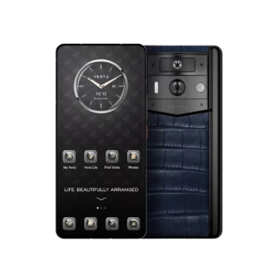 Телефон Vertu METAVERTU 2 Standart Edition, Black Ceramic, Crocodile Leather (Tranquil Blue/Синий)