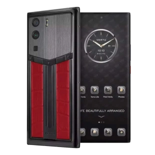 Телефон Vertu METAVERTU 5G Web3, Alligator Leather (Black Steel Flame Red/Огненно-красный)